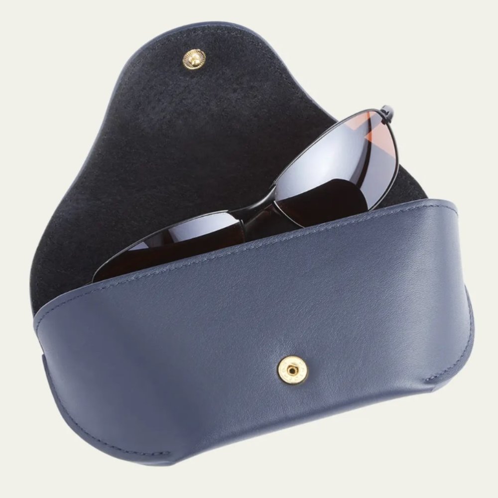 Authentic ROYCE NEW YORK Sunglasses Carrying Case (retail $95) Navy Blue
